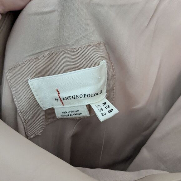 Anthropologie Faux Leather One-Shoulder Asymmetrical Midi Dress - Picture 3 of 8